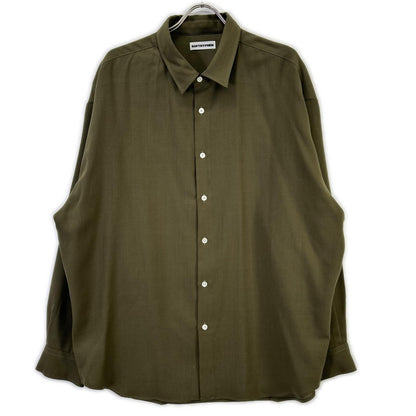 SOFTHYPHEN MGMFB232251 Wool Blend Long Sleeve Shirt Olive Size 03