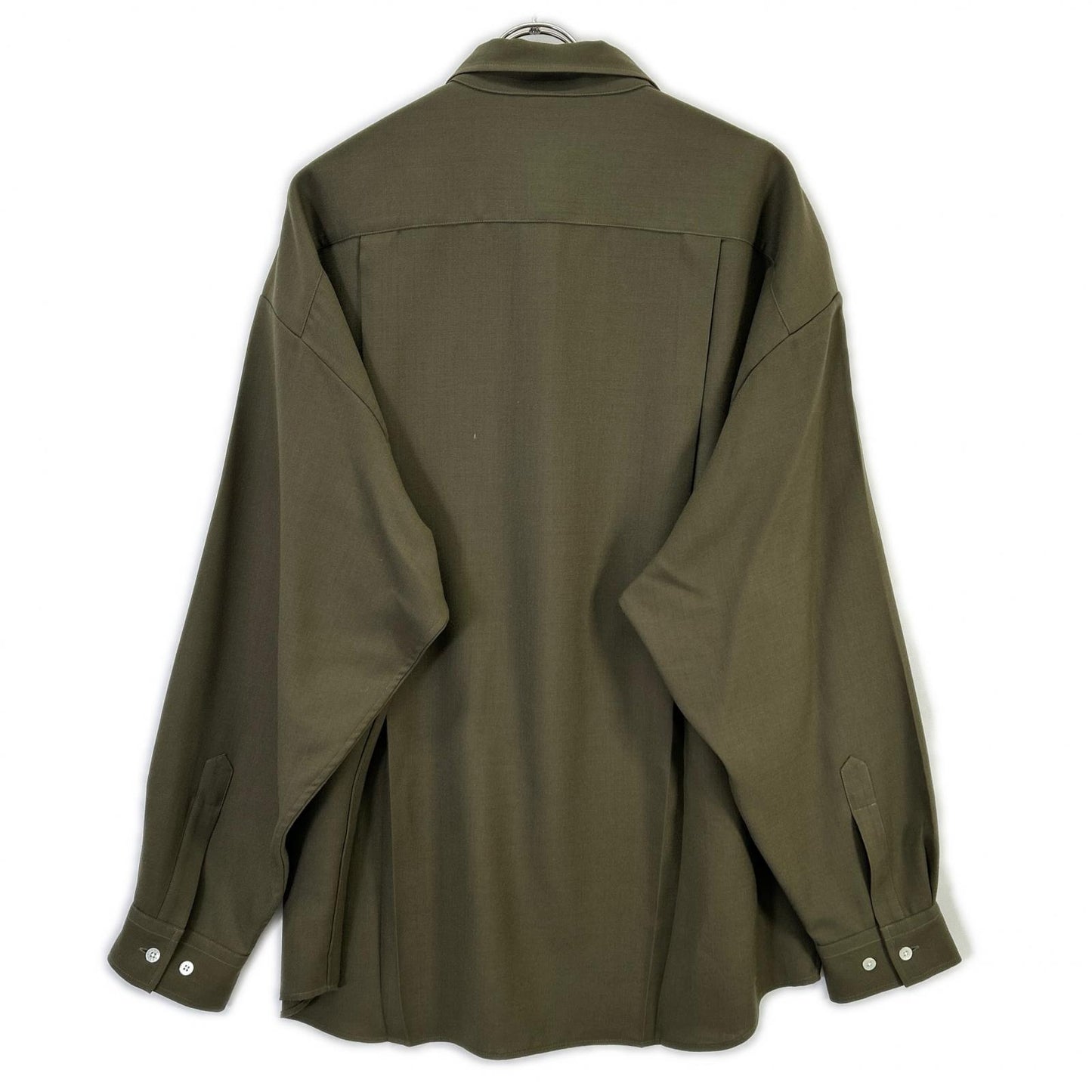 SOFTHYPHEN MGMFB232251 Wool Blend Long Sleeve Shirt Olive Size 03