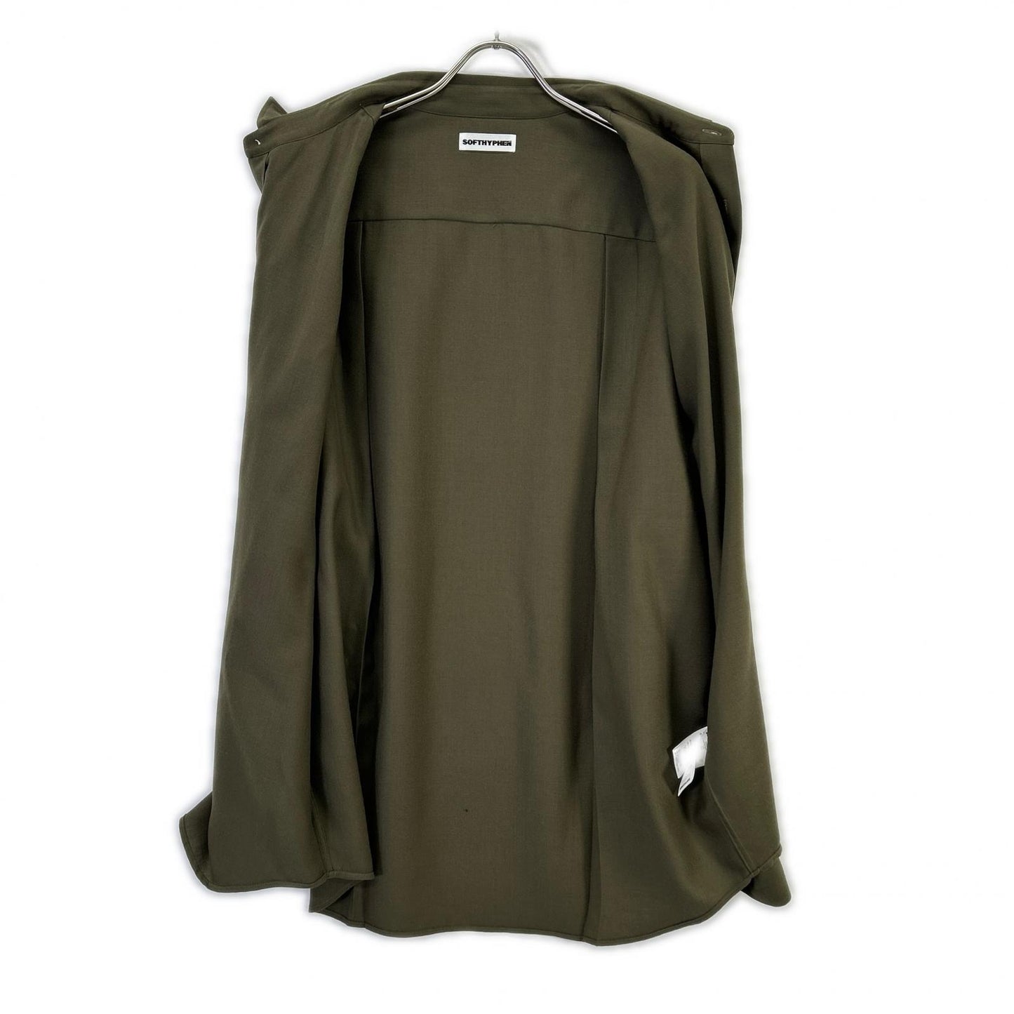 SOFTHYPHEN MGMFB232251 Wool Blend Long Sleeve Shirt Olive Size 03