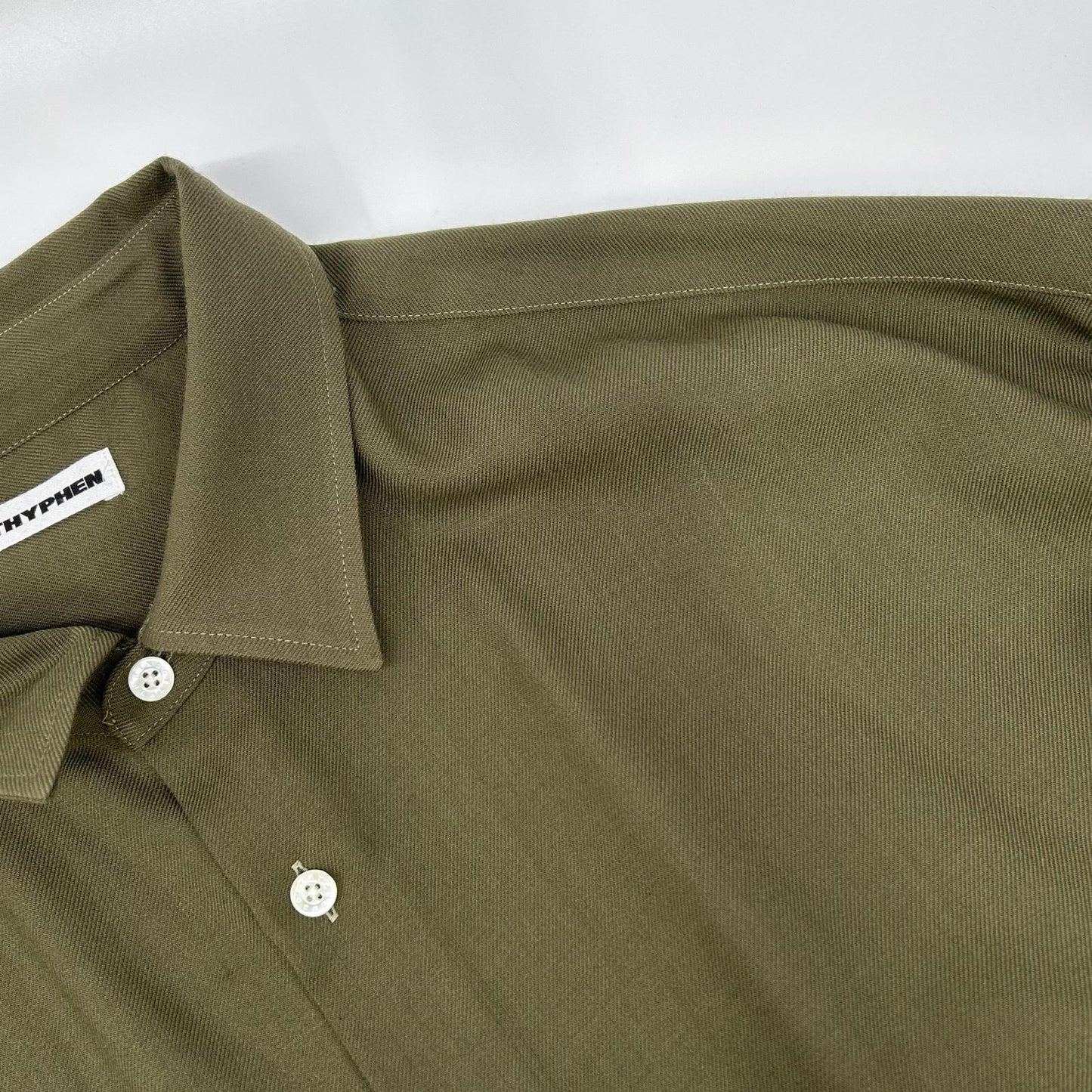 SOFTHYPHEN MGMFB232251 Wool Blend Long Sleeve Shirt Olive Size 03