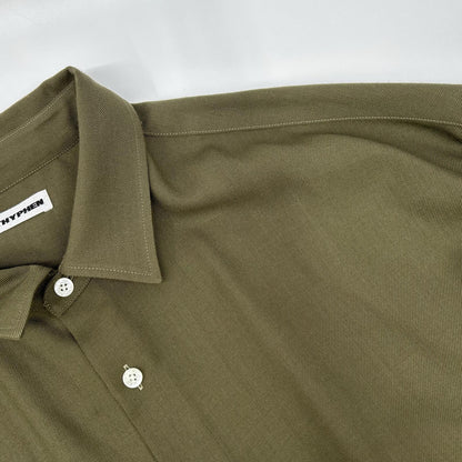 SOFTHYPHEN MGMFB232251 Wool Blend Long Sleeve Shirt Olive Size 03