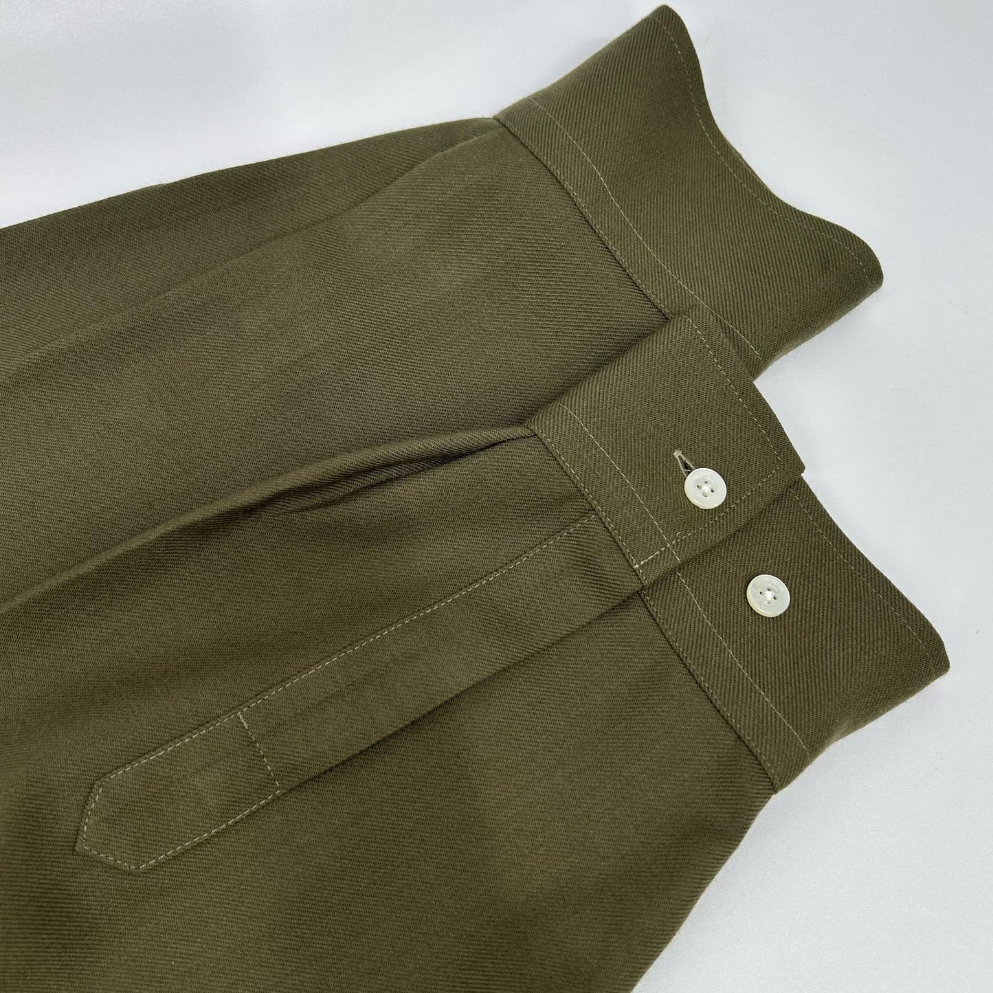 SOFTHYPHEN MGMFB232251 Wool Blend Long Sleeve Shirt Olive Size 03