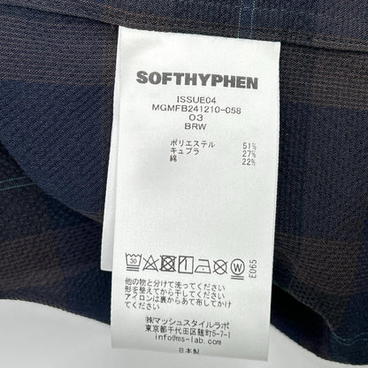 SOFTHYPHEN MGMFB241210 Check Sheer S/S Shirt Brown Size 03