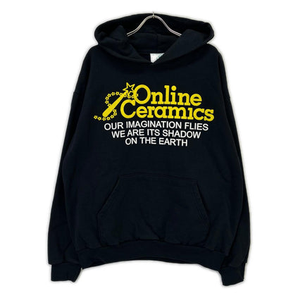ONLINE CERAMICS Navy Logo Cotton Hoodie Size XL