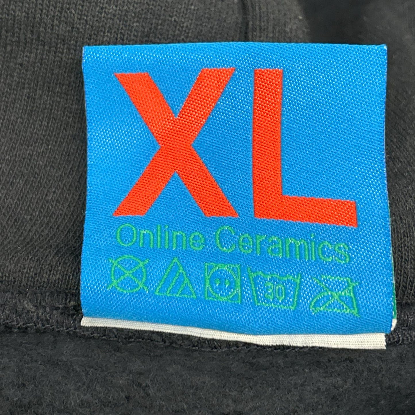 ONLINE CERAMICS Navy Logo Cotton Hoodie Size XL
