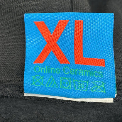 ONLINE CERAMICS Navy Logo Cotton Hoodie Size XL