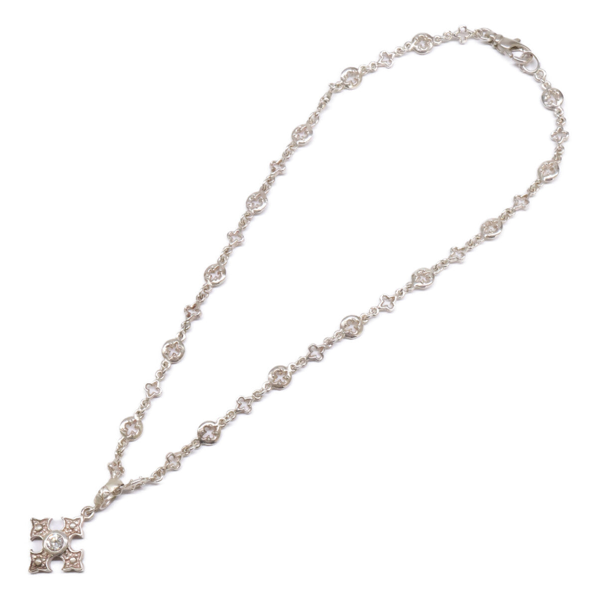 LoreeRodkin Fancy Cross Gothic Necklace Silver Size ONE SIZE