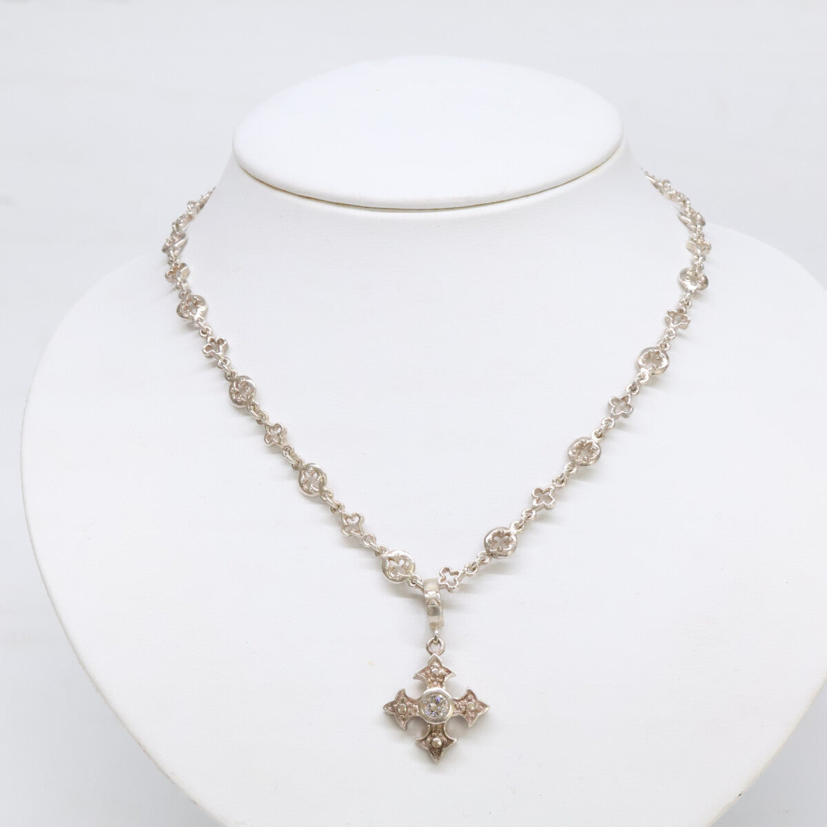 LoreeRodkin Fancy Cross Gothic Necklace Silver Size ONE SIZE