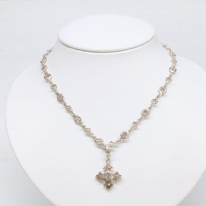 LoreeRodkin Fancy Cross Gothic Necklace Silver Size ONE SIZE