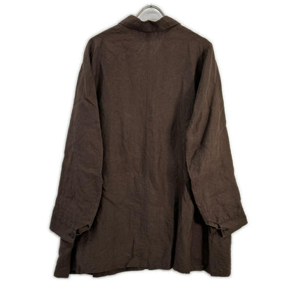 ANATOMICA Linen Arthur Coat Dark Brown