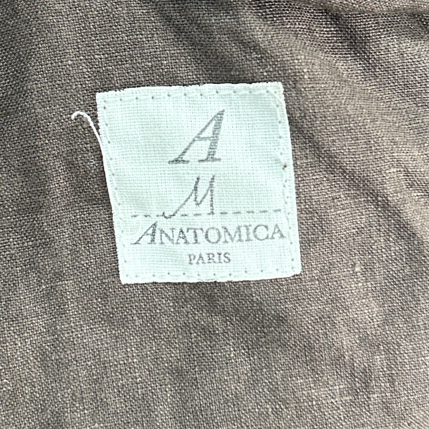 ANATOMICA Linen Arthur Coat Dark Brown