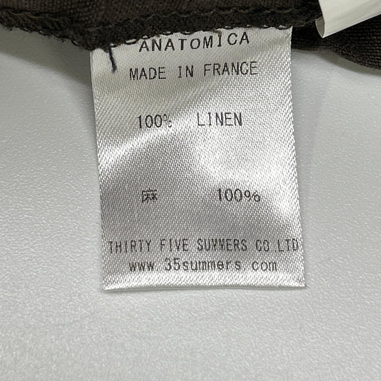 ANATOMICA Linen Arthur Coat Dark Brown