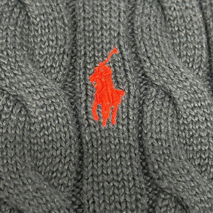 POLO RALPH LAUREN Navy Cable Cotton Sweater Size S