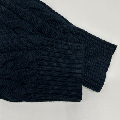 POLO RALPH LAUREN Navy Cable Cotton Sweater Size S