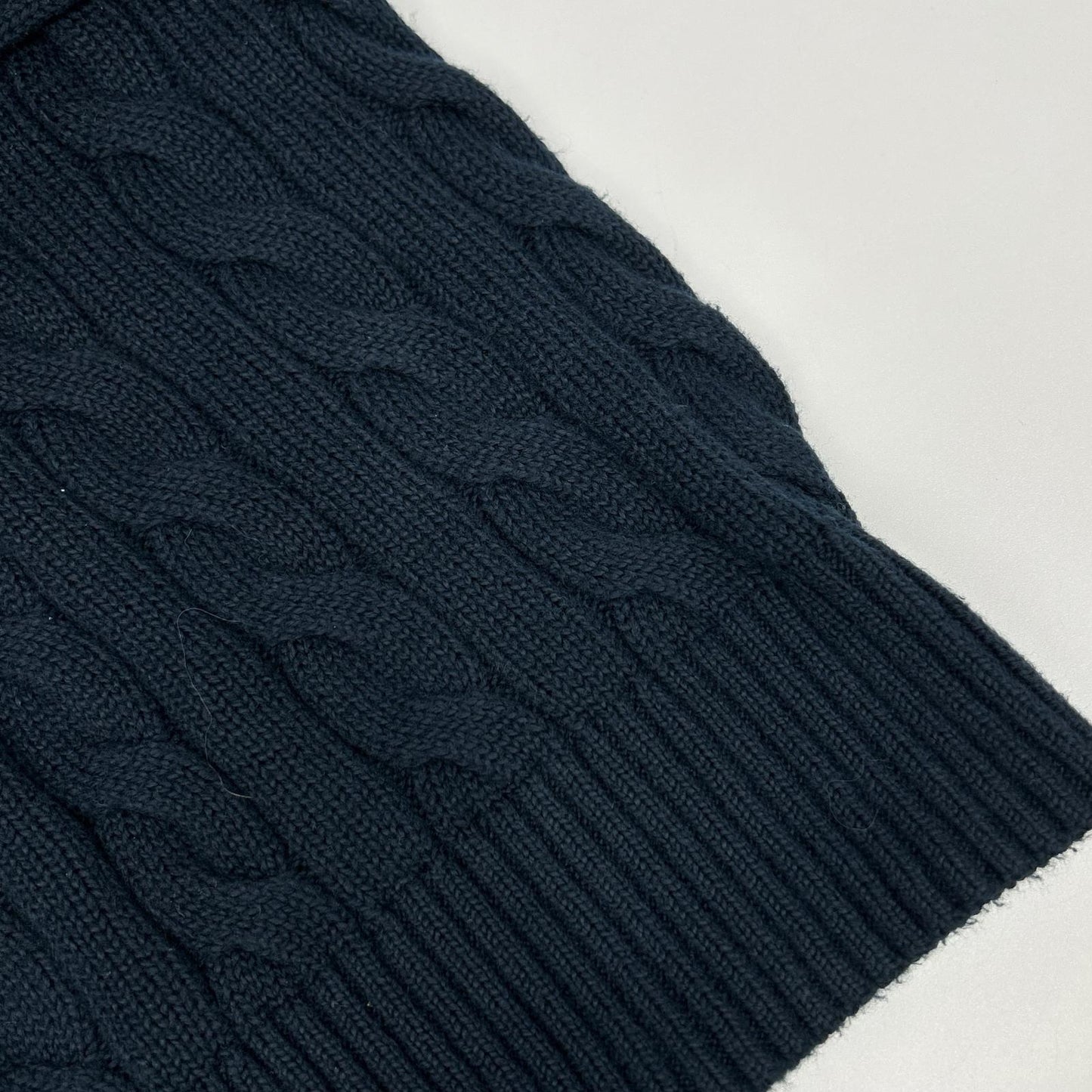 POLO RALPH LAUREN Navy Cable Cotton Sweater Size S