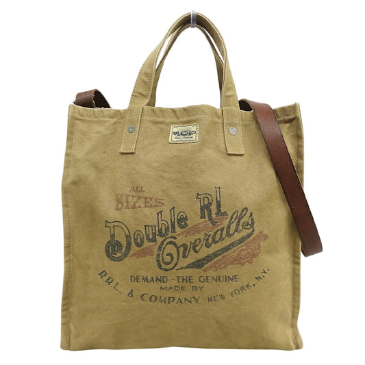 RRL Canvas Carpenter 2-Way Tote Bag Beige Size ONE SIZE