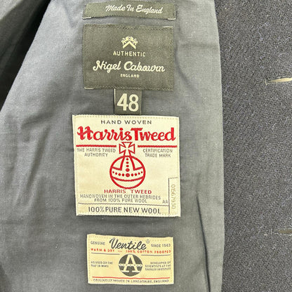 NIGEL CABOURN Harris Tweed Mallory Jacket Navy Size 48