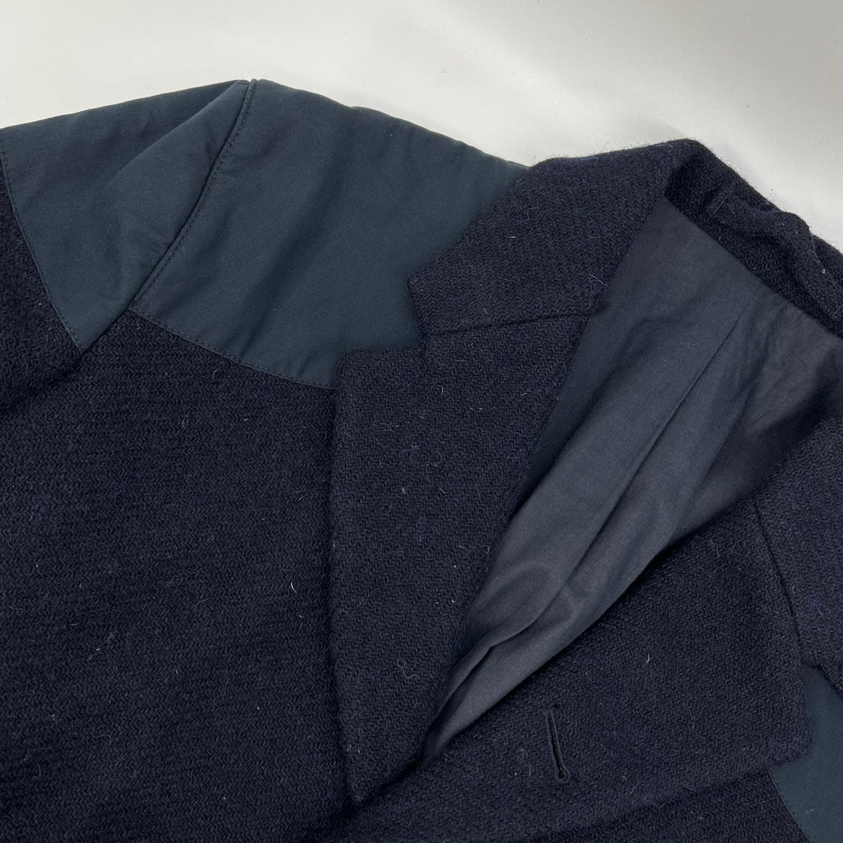 NIGEL CABOURN Harris Tweed Mallory Jacket Navy Size 48