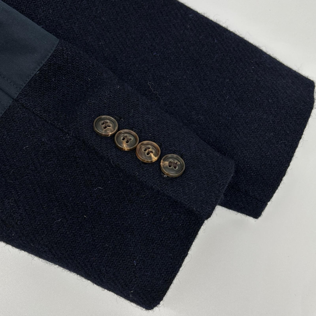 NIGEL CABOURN Harris Tweed Mallory Jacket Navy Size 48