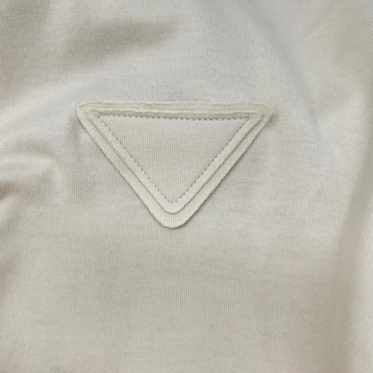 PRADA 23SS Triangle Logo T-Shirt Beige Size L