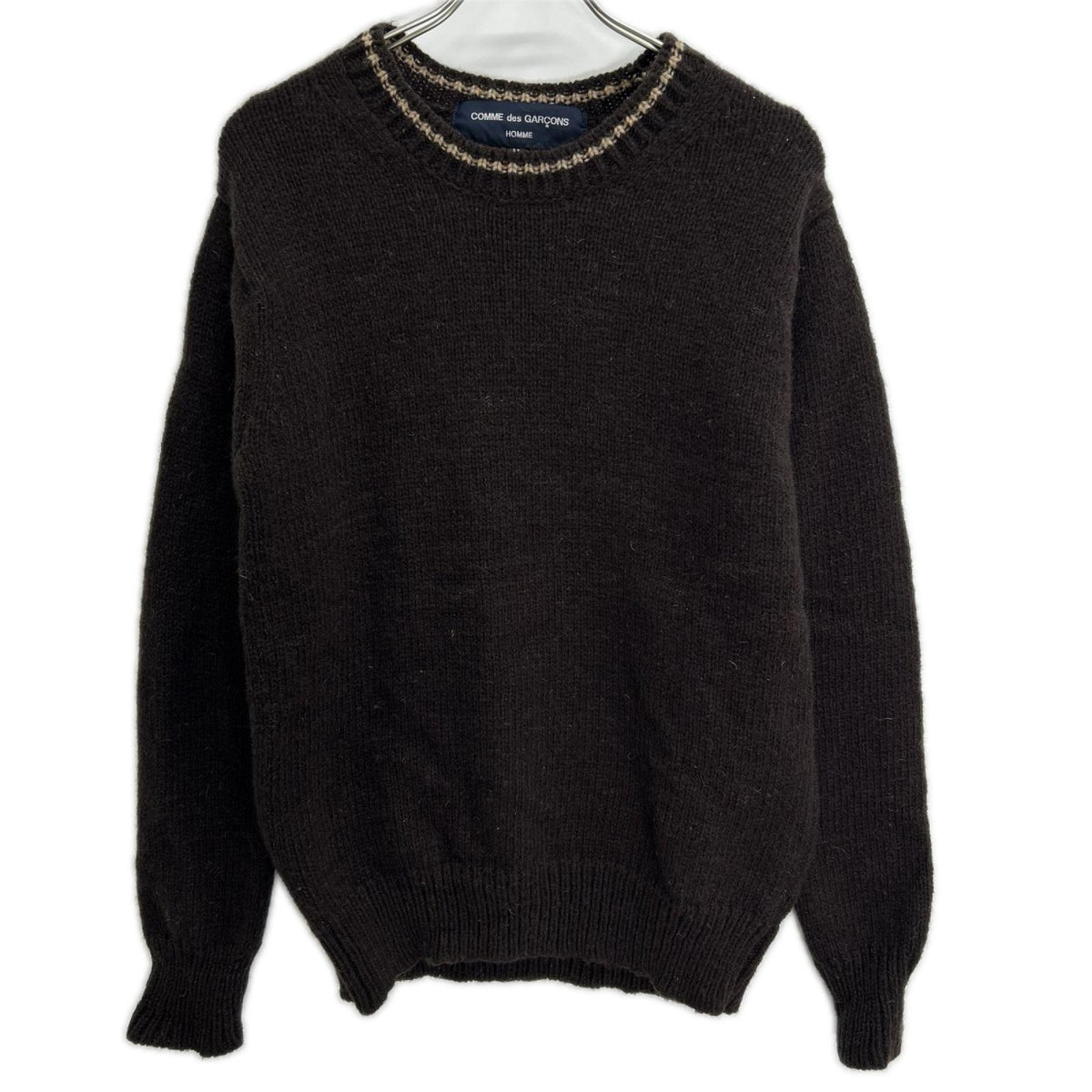 COMMEdesGARCONS HOMME Brown Wool Crewneck Knit Size M