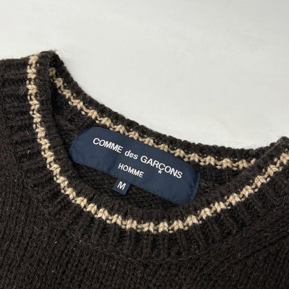 COMMEdesGARCONS HOMME Brown Wool Crewneck Knit Size M