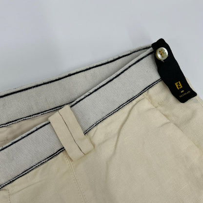 FENDI 2012 Linen Pants Ivory Size 44