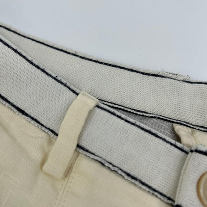 FENDI 2012 Linen Pants Ivory Size 44