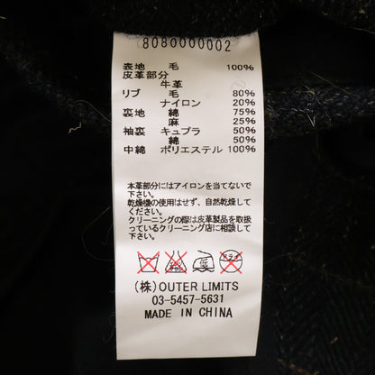 NIGEL CABOURN Military Check Pea Coat Black Size 46
