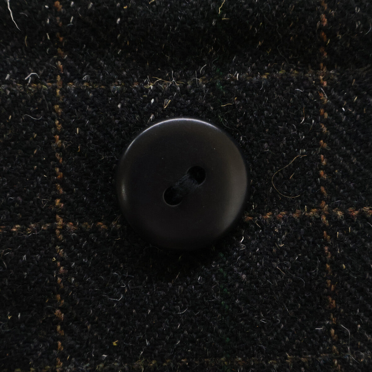 NIGEL CABOURN Military Check Pea Coat Black Size 46