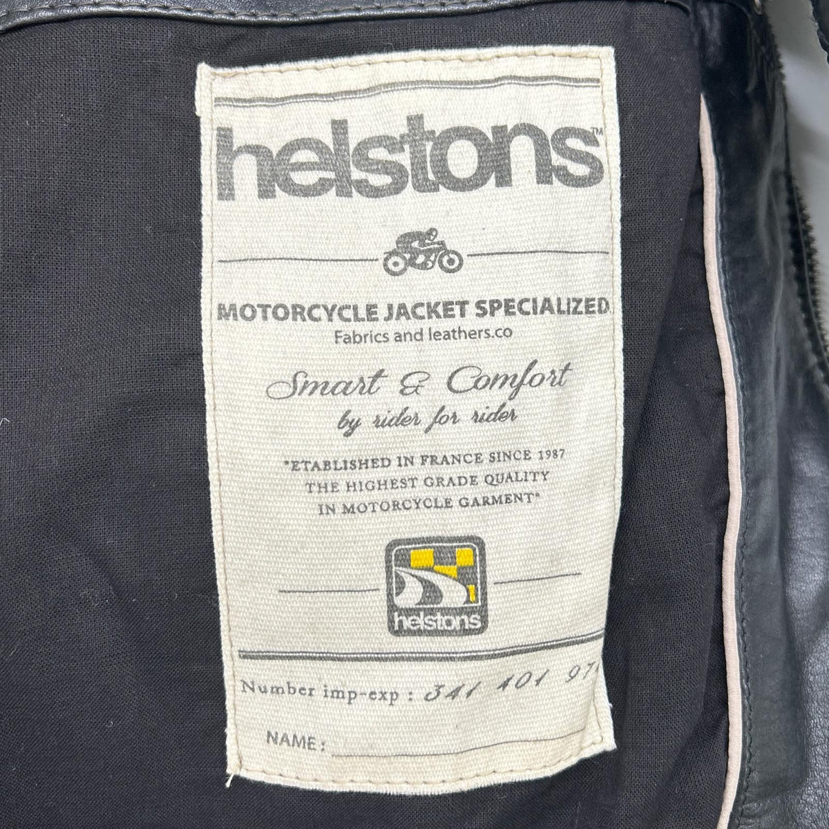 Helstons Leather Jacket Black Size S