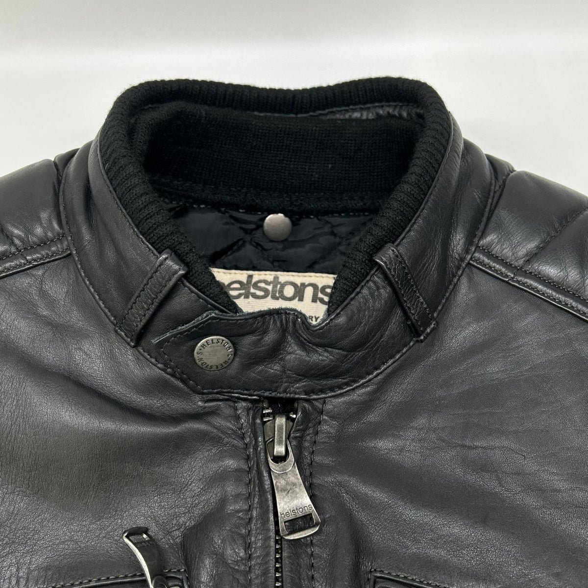 Helstons Leather Jacket Black Size S