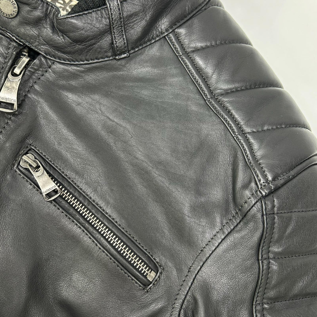 Helstons Leather Jacket Black Size S