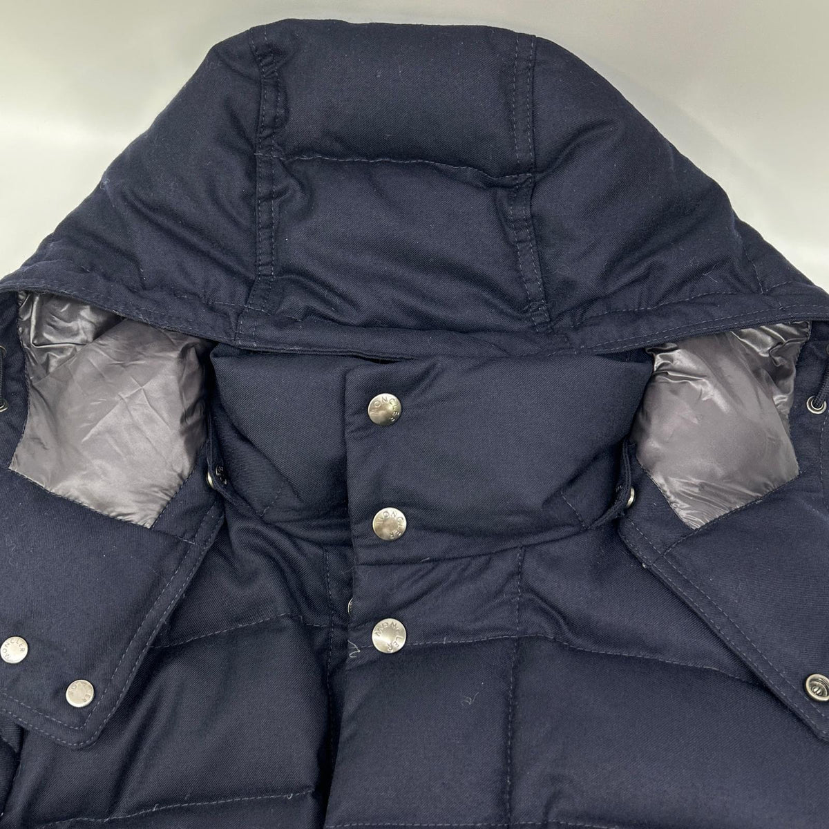 MONCLER 12AW AMBROISE Navy Wool Down Jacket Size 0