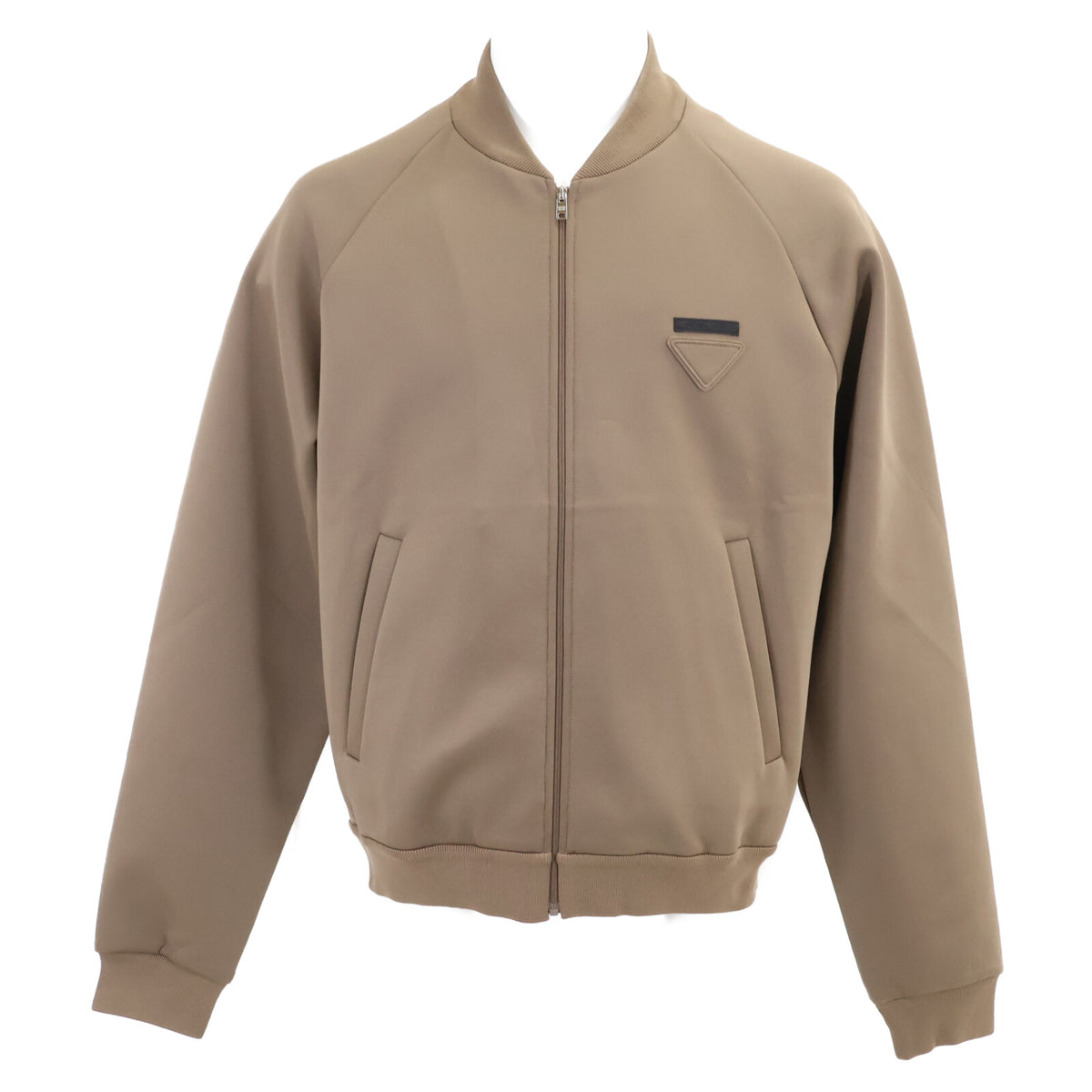 PRADA Technical Fleece Jacket Bark Brown Size M