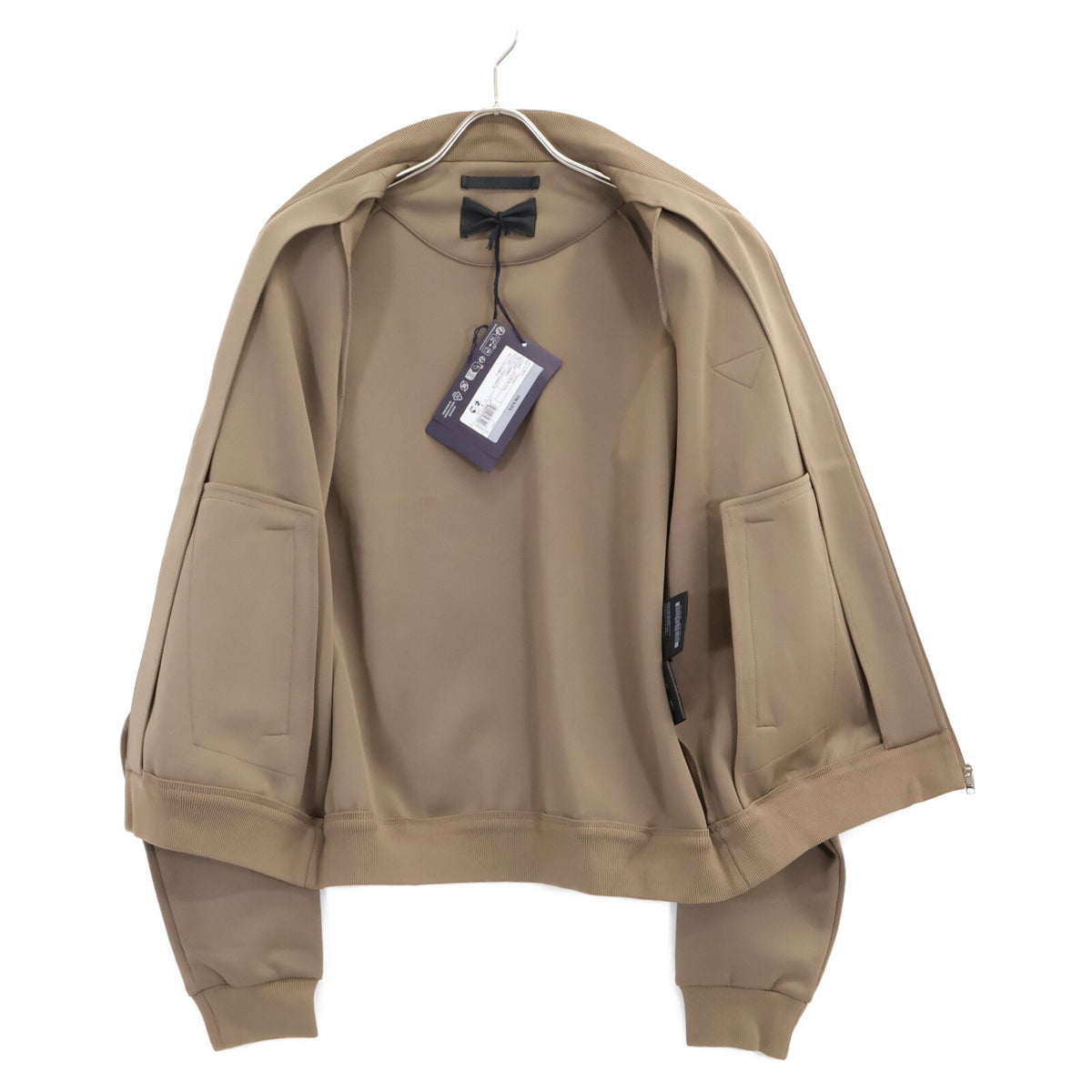 PRADA Technical Fleece Jacket Bark Brown Size M
