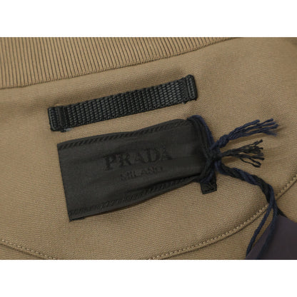 PRADA Technical Fleece Jacket Bark Brown Size M