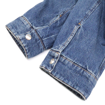 MIUMIU '24 GWB234 Denim Down Jacket Blue Size 40