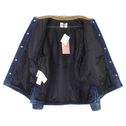 MIUMIU '24 GWB234 Denim Down Jacket Blue Size 40