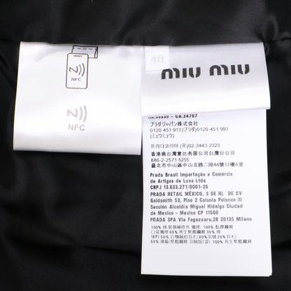 MIUMIU '24 GWB234 Denim Down Jacket Blue Size 40