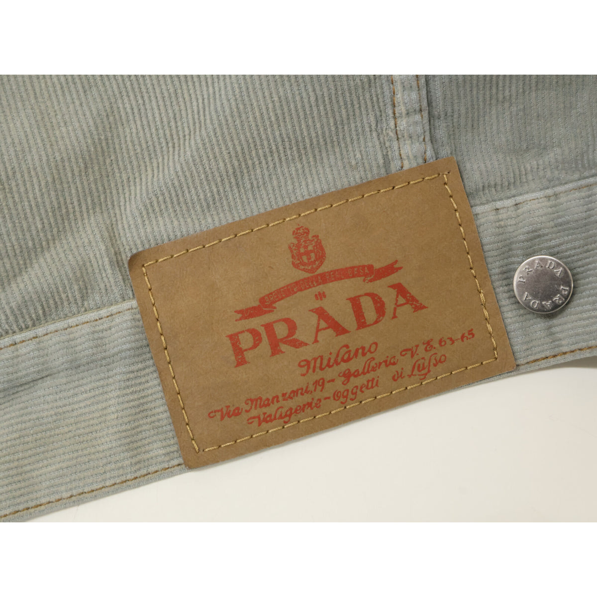 PRADA Corduroy Jacket Blue Size M