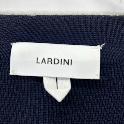LARDINI IVLJM56 Navy Knit Wool Jacket Size XXXL