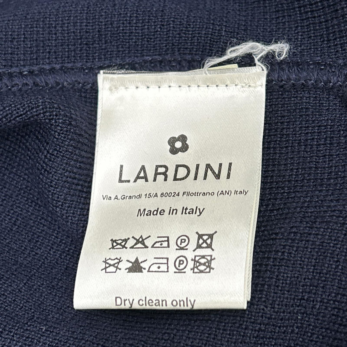 LARDINI IVLJM56 Navy Knit Wool Jacket Size XXXL