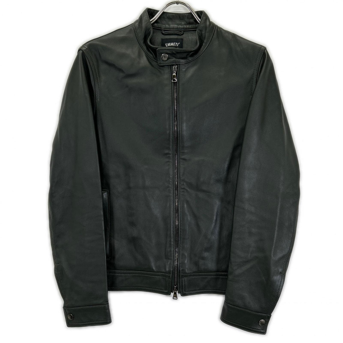 EMMETI Green JURI Lambskin Rider's Jacket Size 46