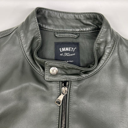 EMMETI Green JURI Lambskin Rider's Jacket Size 46