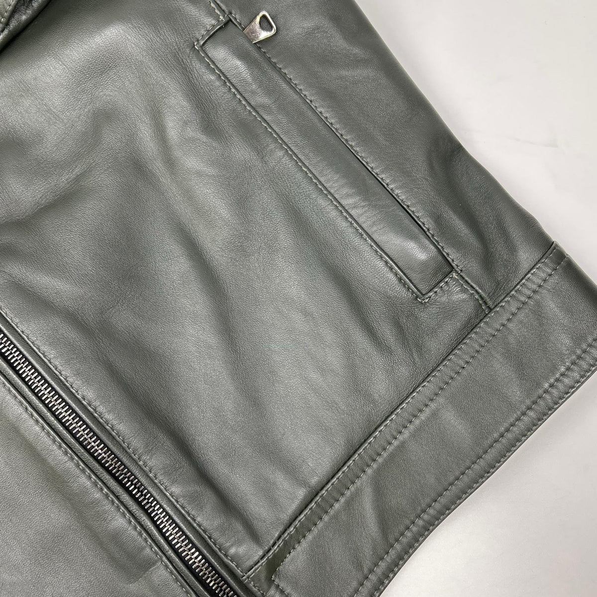 EMMETI Green JURI Lambskin Rider's Jacket Size 46