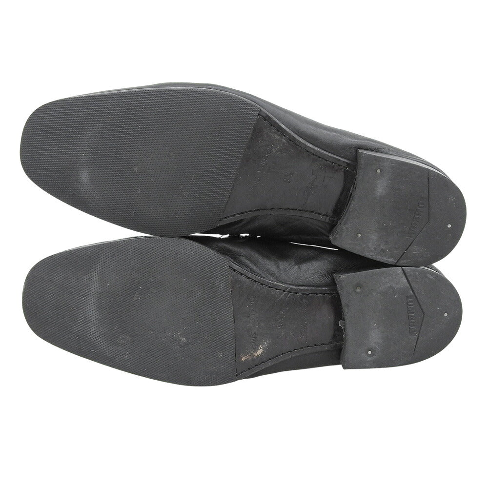 LOUIS VUITTON Black Leather Loafers 09 Size 9.5
