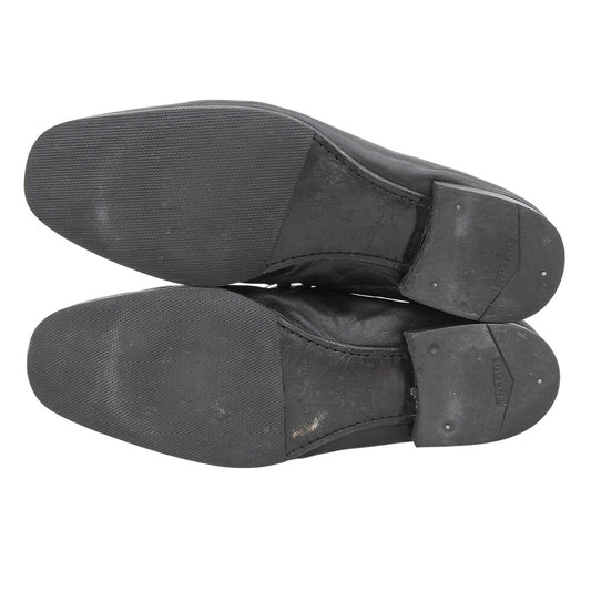 LOUIS VUITTON Black Leather Loafers 09 Size 9.5