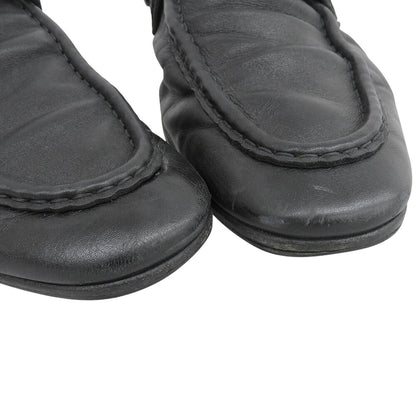 LOUIS VUITTON Black Leather Loafers 09 Size 9.5