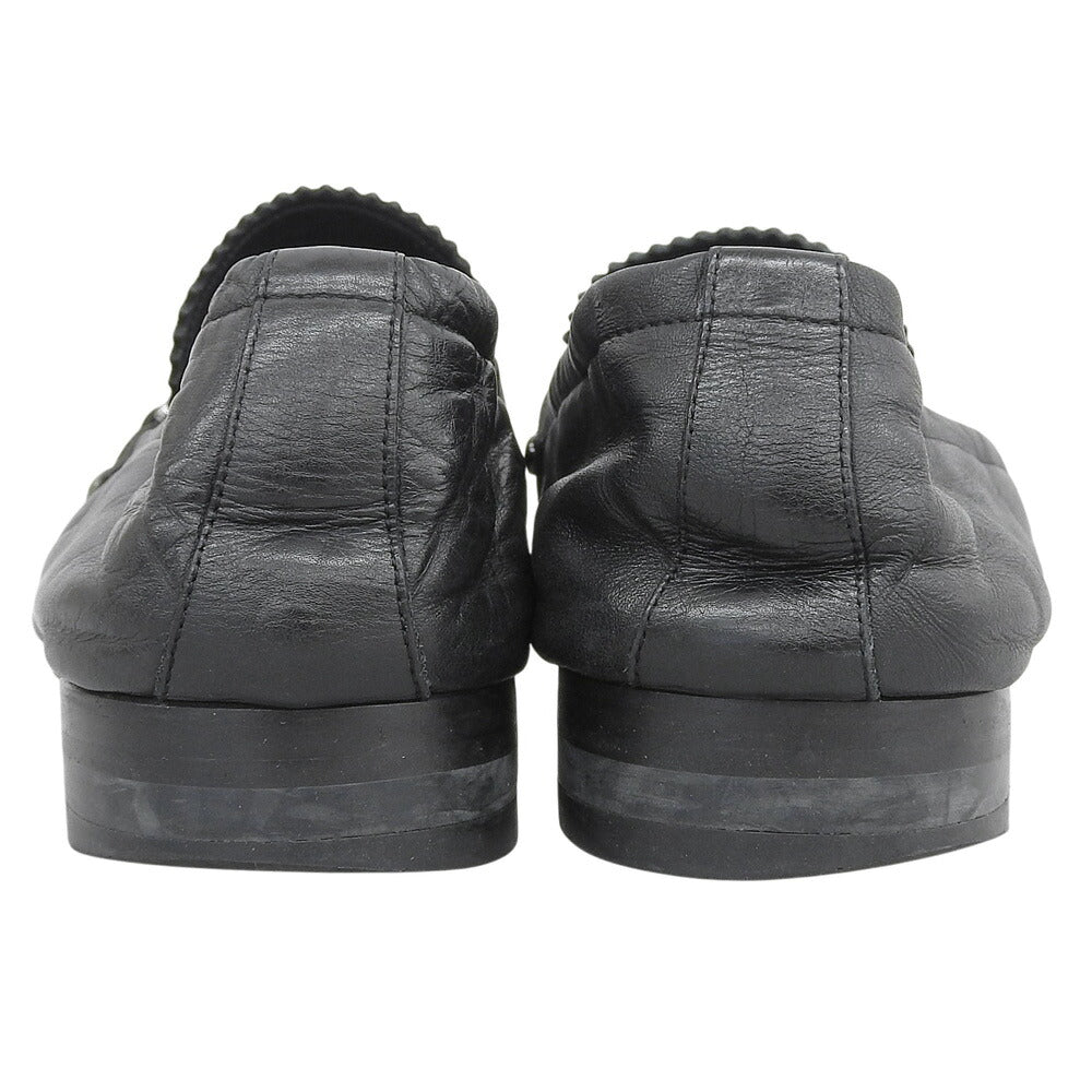 LOUIS VUITTON Black Leather Loafers 09 Size 9.5